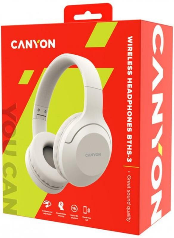 Bluetooth-гарнитура Canyon BTHS-3 Beige (CNS-CBTHS3BE)