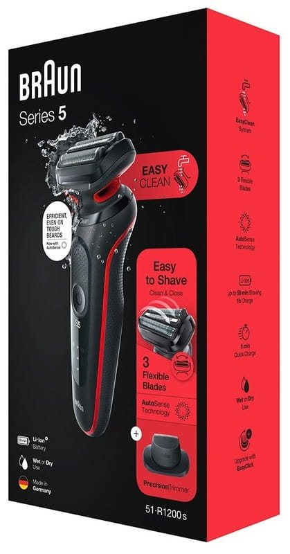 Электробритва Braun Series 5 51-R1200s Black/Red