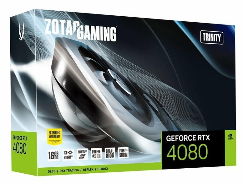 Відеокарта GF RTX 4080 16GB GDDR6X Trinity Zotac (ZT-D40810D-10P)