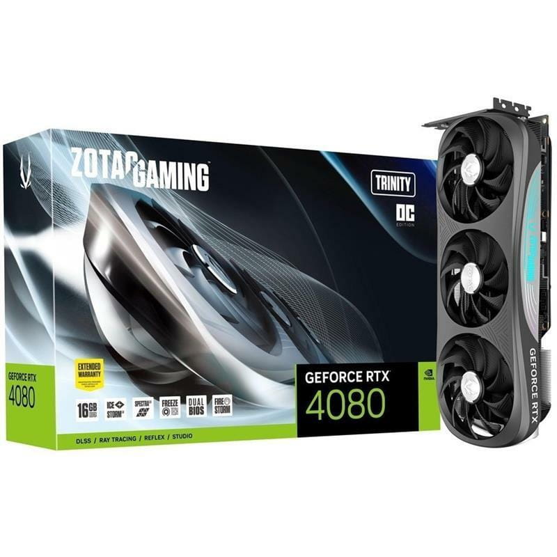 Відеокарта GF RTX 4080 16GB GDDR6X Trinity Zotac (ZT-D40810D-10P)