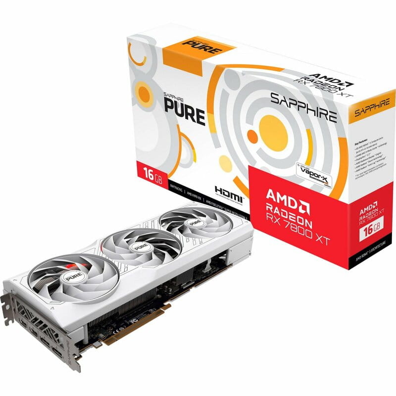 Видеокарта AMD Radeon RX 7800 XT 16GB GDDR6 Pure Gaming OC Sapphire (11330-03-20G)