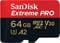 Фото - Карта пам`ятi MicroSDXC 64GB UHS-I U3 R200/W90MB/s SanDisk Extreme Pro V30 + SD-адаптер (SDSQXCU-064G-GN6MA) | click.ua