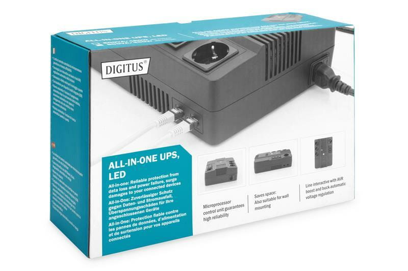 Джерело безперебійного живлення Digitus Line Interactive 800VA, USB, 4хSchuko, 3хС13, LED (DN-170111)