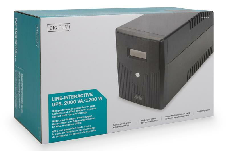 Джерело безперебійного живлення Digitus Line Interactive 2000VA, 4хSchuko, LСD (DN-170076)