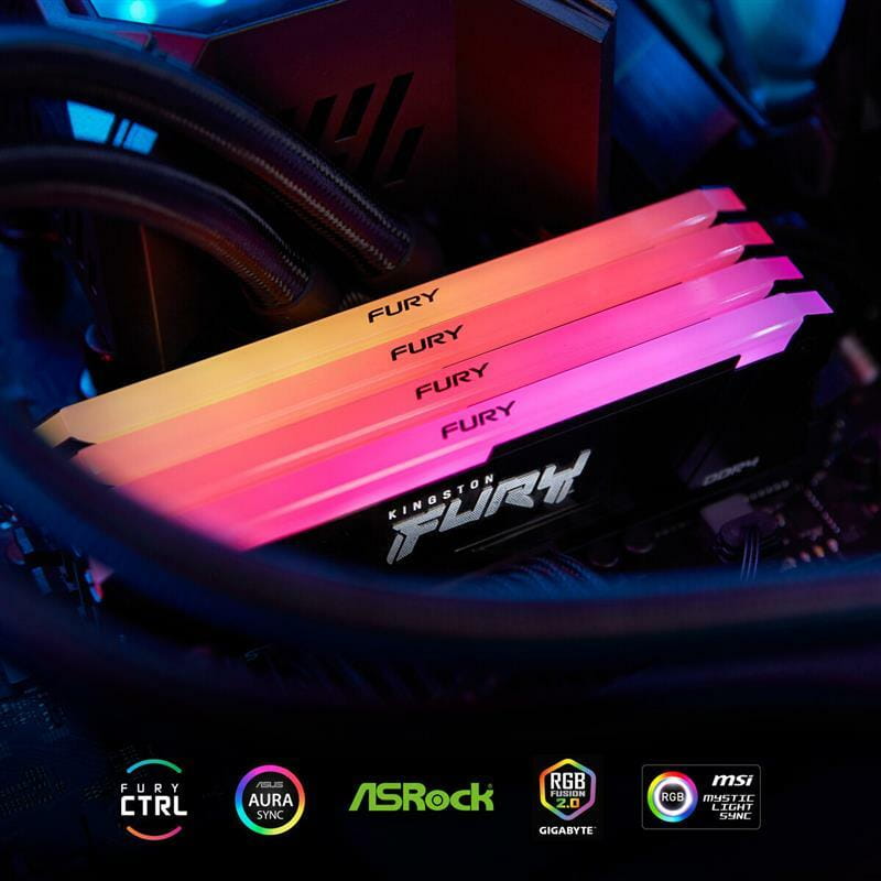 Модуль пам`яті DDR4 2x16GB/3600 Kingston Fury Beast RGB (KF436C18BB2AK2/32)