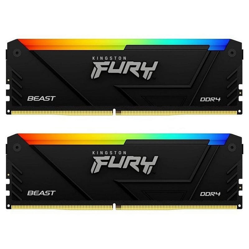 Модуль памяти DDR4 2x16GB/3600 Kingston Fury Beast RGB (KF436C18BB2AK2/32)