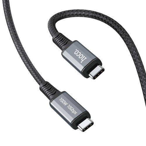 Photos - Cable (video, audio, USB) Hoco Кабель  US01 USB Type-C - USB Type-C , 100W, 1.8 м, Black (US0 (10Gbps)