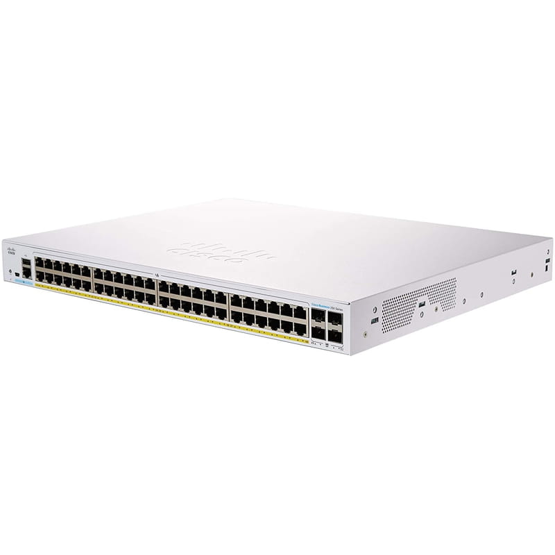 Коммутатор Cisco Business CBS250-48P-4G-EU (48xGE PoE, max PoE 370W, 4xSFP, Smart)