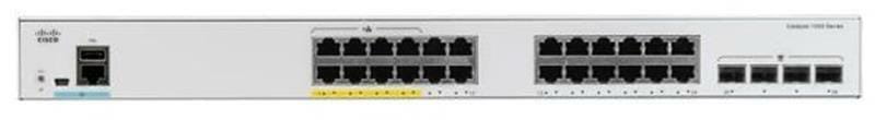 Коммутатор Cisco Catalyst C1000-24P-4G-L (24хGE PoE, 4xGE SFP, 195 Вт, USB, управляемый)