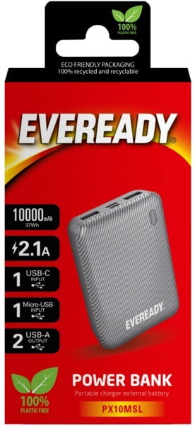 Універсальна мобільна батарея Eveready 10000 mAh Mini Silver (PX10MSL)