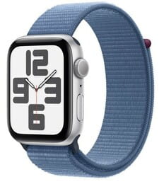 Смарт-годинник Apple Watch SE GPS 40mm Silver Aluminium Case with Winter Blue Sport Loop (MRE33QP/A)