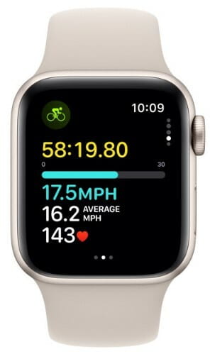 Смарт-годинник Apple Watch SE GPS 40mm Starlight Aluminium Case with Starlight Sport Band - M/L (MR9V3QP/A)