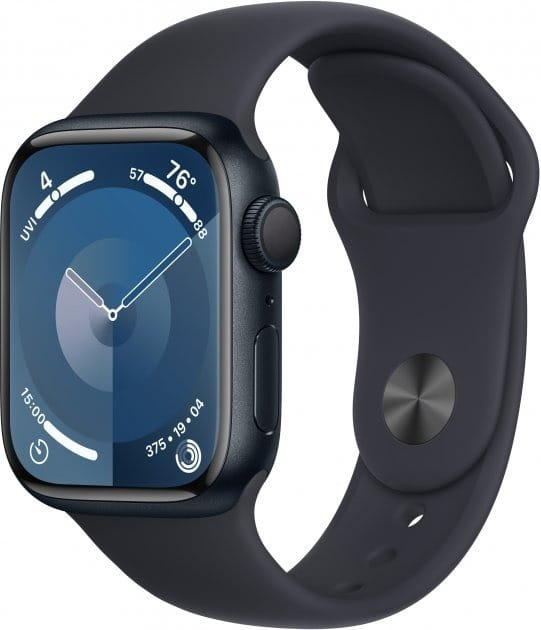 Смарт-часы Apple Watch Series 9 GPS 41mm Midnight Aluminium Case with Midnight Sport Band - M/L (MR8X3QP/A)