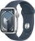 Фото - Смарт-годинник Apple Watch Series 9 GPS 41mm Silver Aluminium Case with Storm Blue Sport Band - S/M (MR903QP/A) | click.ua