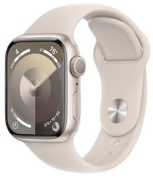 Смарт-годинник Apple Watch Series 9 GPS 41mm Starlight Aluminium Case with Starlight Sport Band - M/L (MR8U3QP/A)