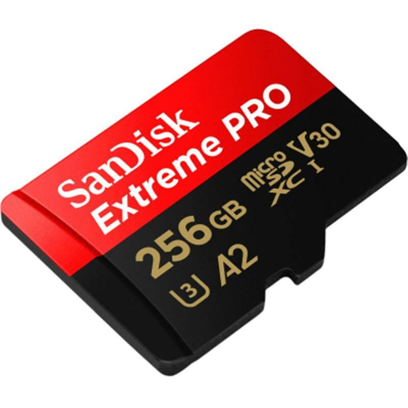 Карта памяти MicroSDXC 256GB UHS-I U3 R200/W140MB/s SanDisk Extreme Pro V30 + SD-адаптер (SDSQXCD-256G-GN6MA)