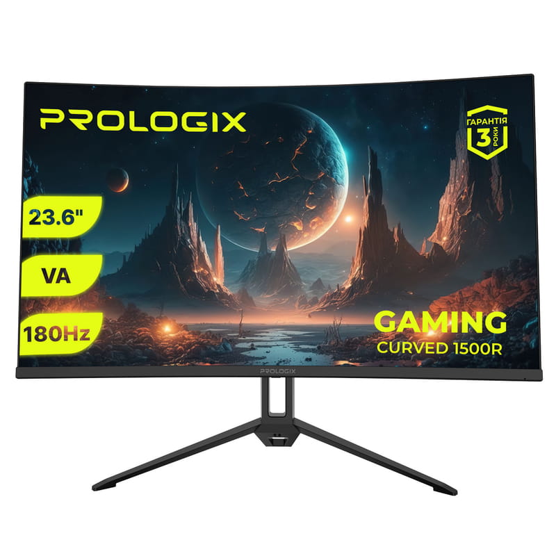 Монитор Prologix Gaming 23.6" GM2324C VA Black Curved 180Hz