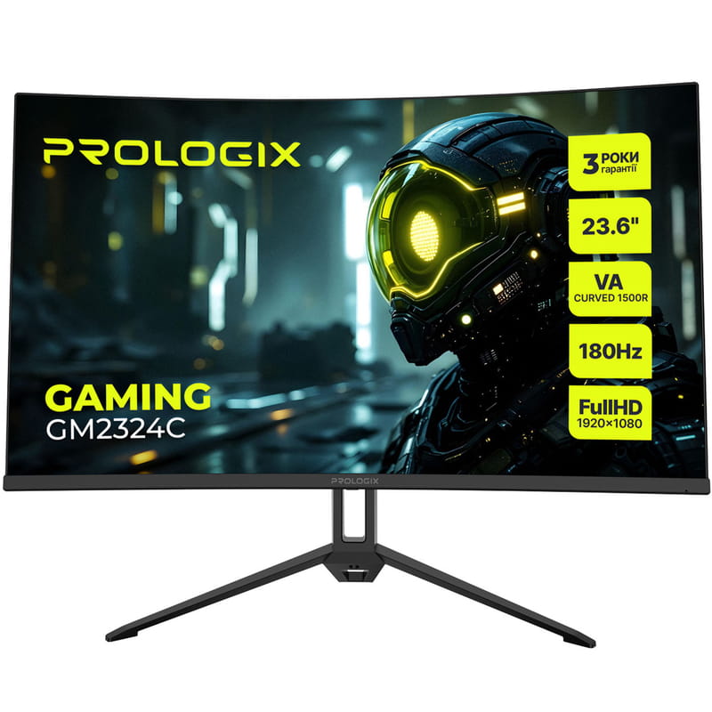 Монитор Prologix Gaming 23.6" GM2324C VA Black Curved 180Hz