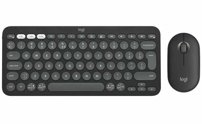 Комплект (клавіатура, миша) бездротовий Logitech Pebble 2 Combo for Mac Graphite (920-012244)