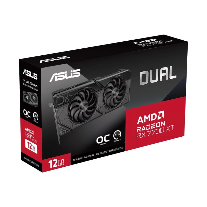 Відеокарта AMD Radeon RX 7700 XT 12GB GDDR6 Dual OC Asus (DUAL-RX7700XT-O12G)