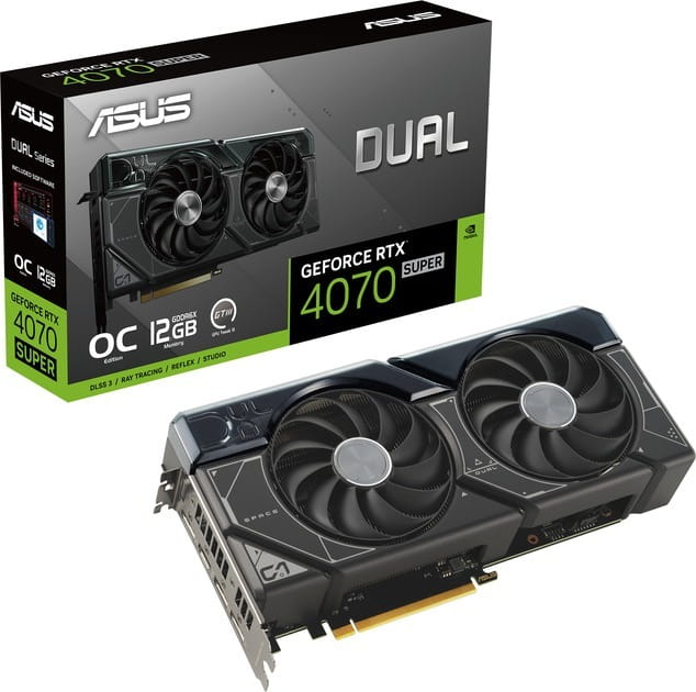 Відеокарта GF RTX 4070 Super 12GB GDDR6X Dual OC Asus (DUAL-RTX4070S-O12G)