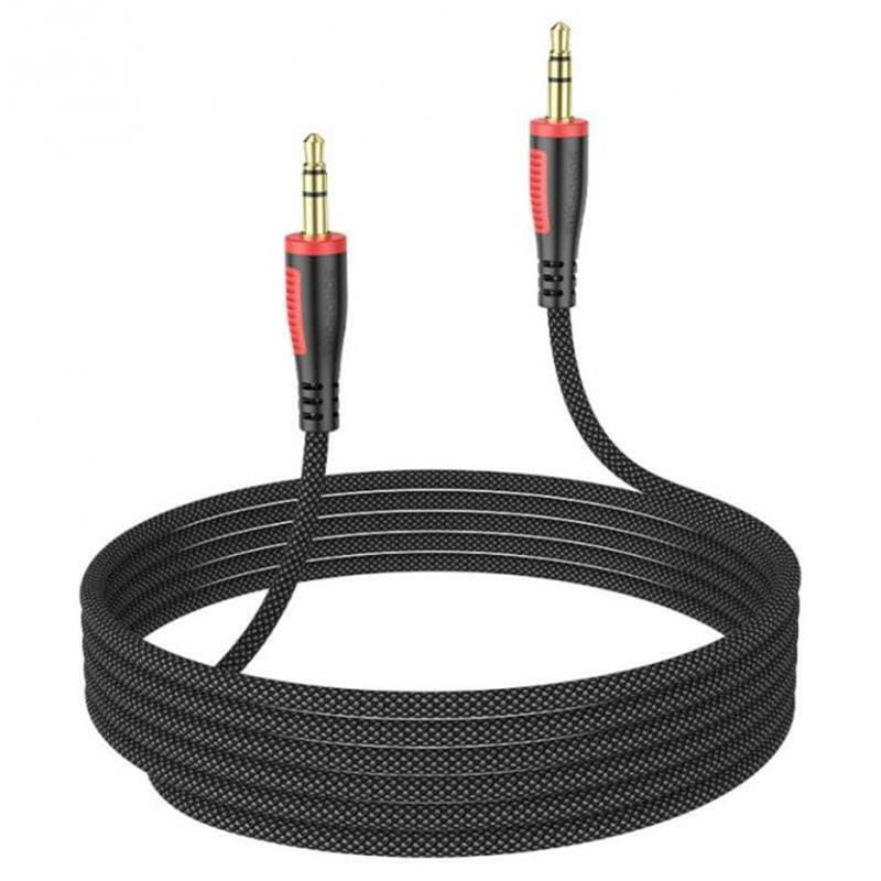 Аудио-кабель Borofone BL14 3.5 мм - 3.5 мм (M/M), 2 м, черный (BL14B2)