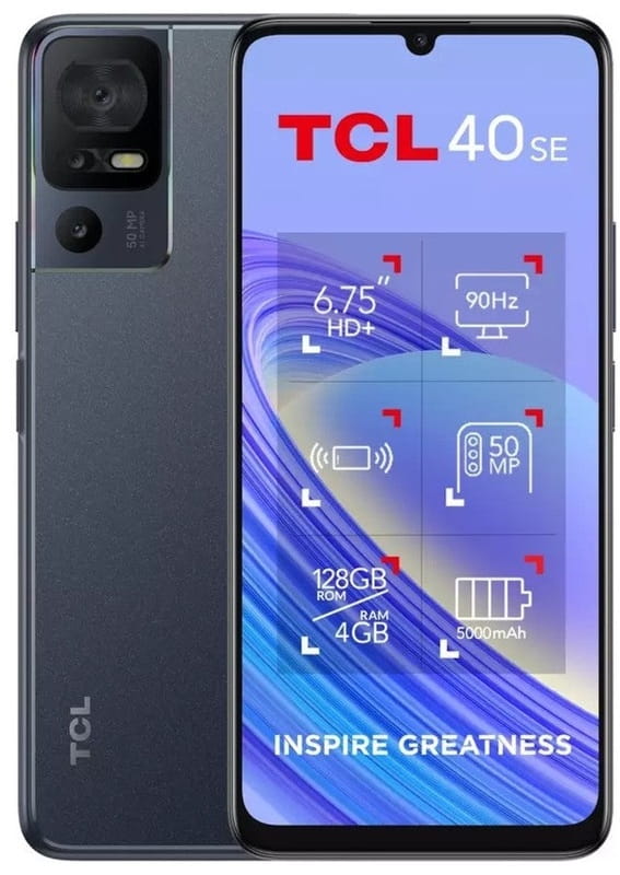 Смартфон TCL 40 SE (T610K2) 6/256GB Dual Sim Dark Grey (T610K2-2ALCPB12)