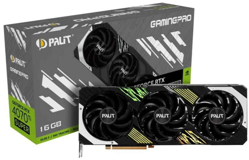 Відеокарта GF RTX 4070 Ti Super 16GB GDDR6X GamingPro Palit (NED47TS019T2-1043A)