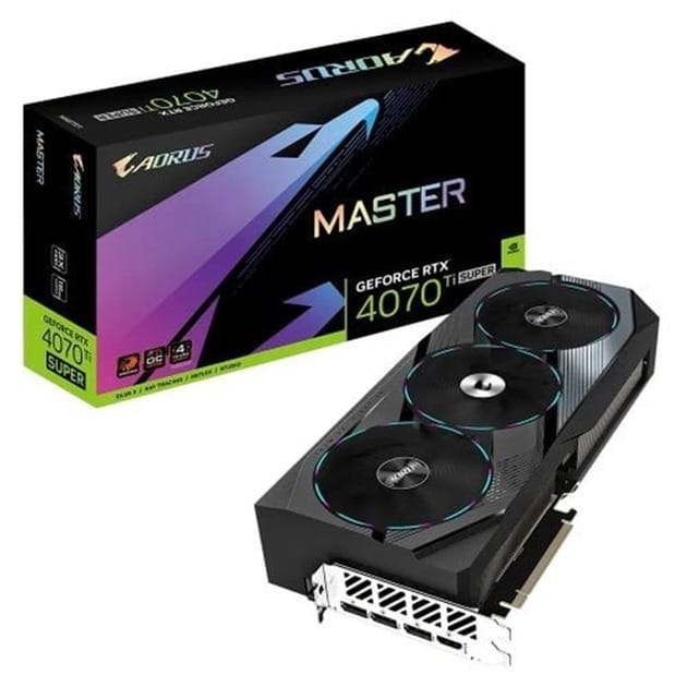 Відеокарта GF RTX 4070 Ti Super 16GB GDDR6X Aorus Master Gigabyte (GV-N407TSAORUS M-16GD)