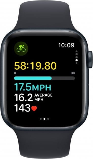 Смарт-часы Apple Watch SE GPS 44mm Midnight Aluminium Case with Midnight Sport Band - M/L (MRE93QP/A)