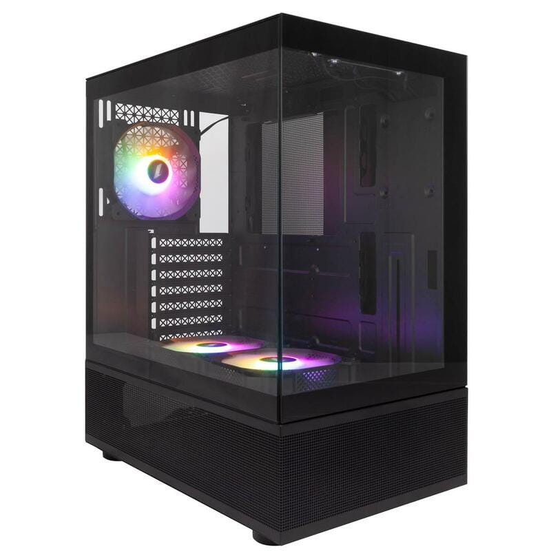 Корпус 1stPlayer Mi7-A-2F2R-1F2 Black без БП