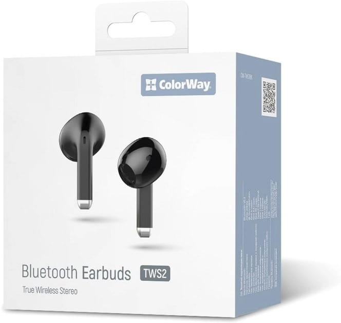 Bluetooth-гарнитура СolorWay Slim TWS-2 Earbuds Black (CW-TWS2BK)