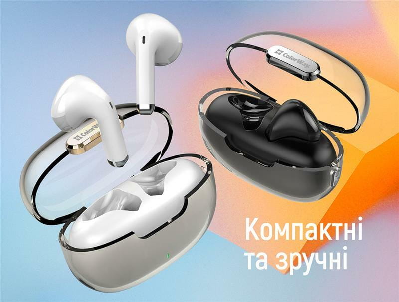 Bluetooth-гарнітура СolorWay Slim TWS-2 Earbuds Black (CW-TWS2BK)