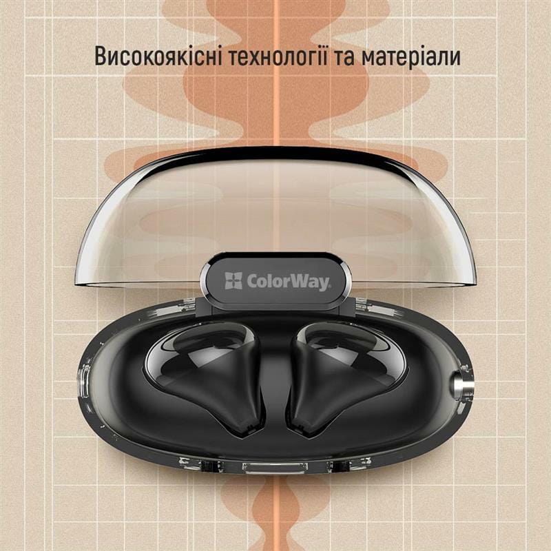 Bluetooth-гарнитура СolorWay Slim TWS-2 Earbuds Black (CW-TWS2BK)