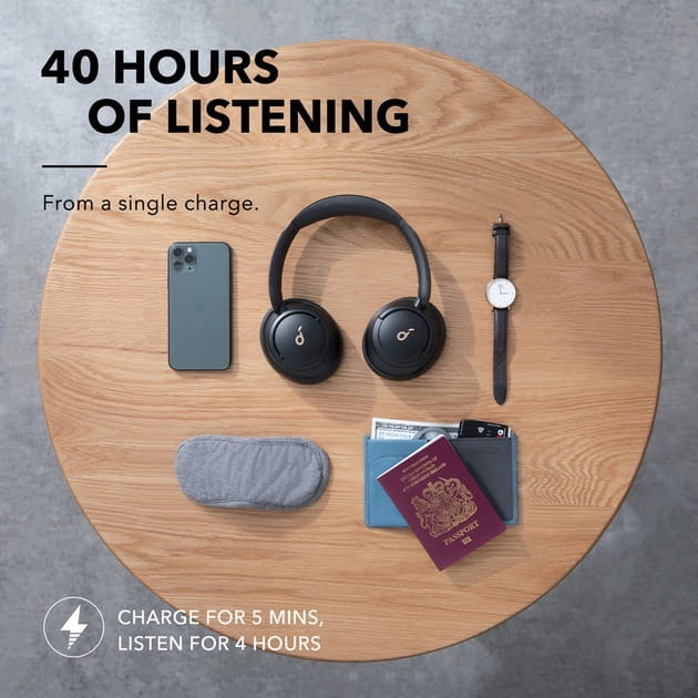 Bluetooth-гарнитура Anker SoundCore Life Q30 Black (A3028011)