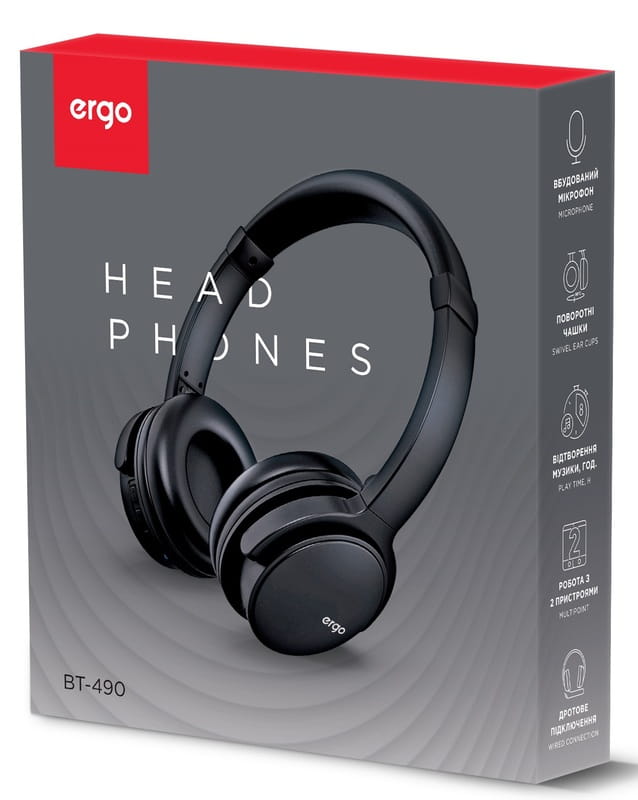 Bluetooth-гарнитура Ergo BT-490 Black