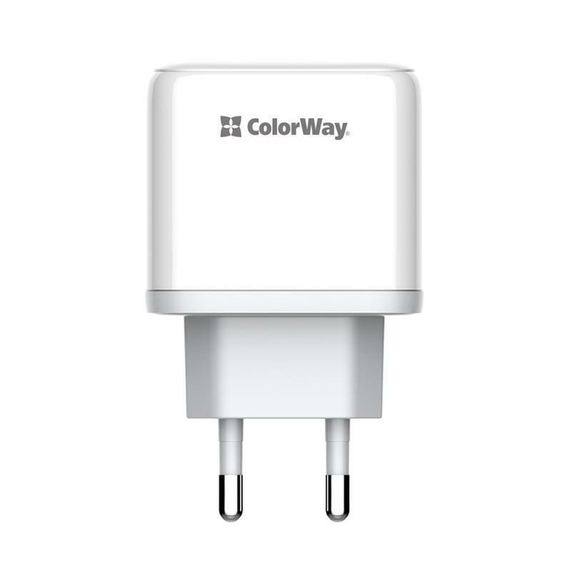 Мережевий зарядний пристрій ColorWay Power Delivery Port PPS USB (Type-C PD + USB QC3.0) (45W) White (CW-CHS042PD-WT)