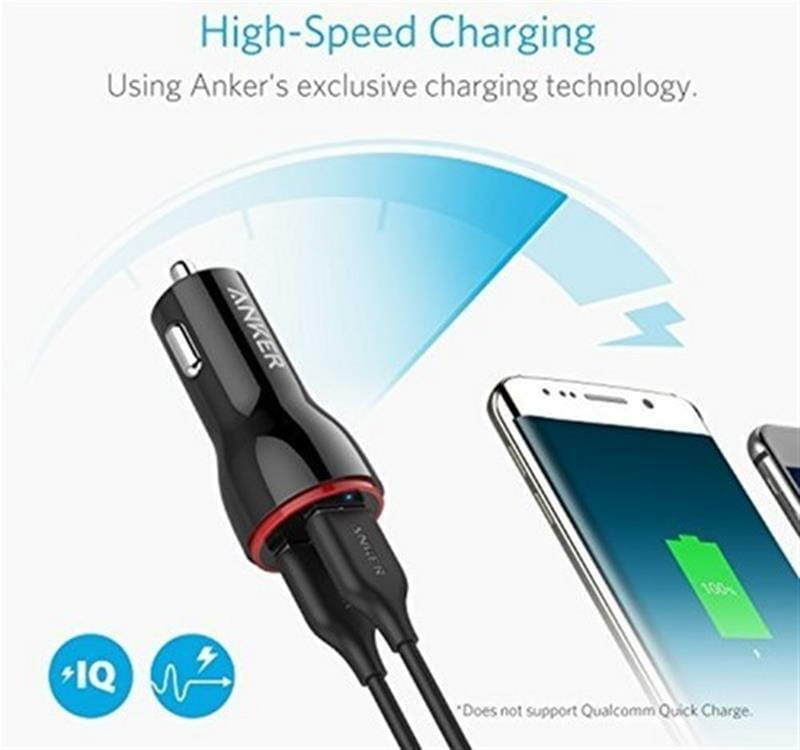 Автомобильное зарядное устройство Anker PowerDrive 2 Black, 24 W, 2xUSB (A2310G11)