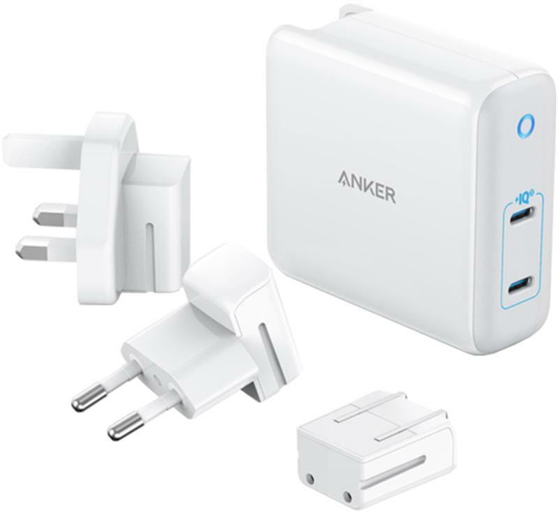 Сетевое зарядное устройство Anker PowerPort Atom III Duo White, 60W, 2хUSB Type-C (A2629H21)