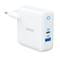 Фото - Мережевий зарядний пристрій Anker PowerPort+ Atom III White, 45W USB Type-C + 15 W USB (A2322G21) | click.ua