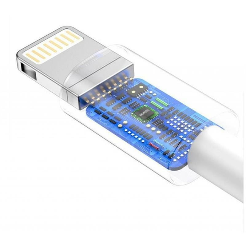 Сетевое зарядное устройство T-phox T-P01 White, PD 18W + кабель Lightning, 1 м (T-P01(W)+C-Lightning)