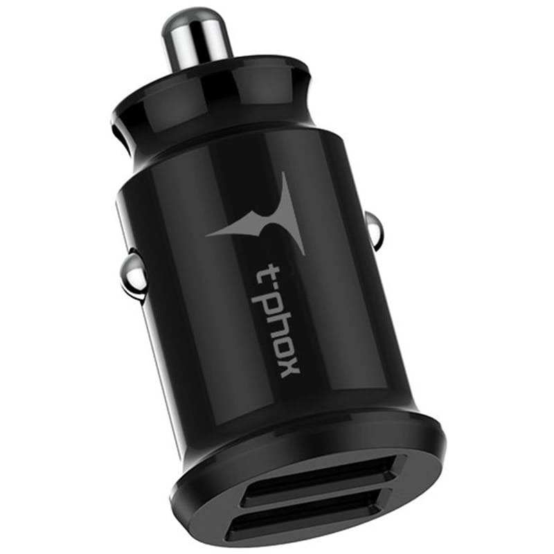 Автомобільний зарядний пристрій T-phox T-S09 Charger Set Black, 2.4 A, 2хUSB + кабель micro USB 1.2 м (T-S09 SET M B)