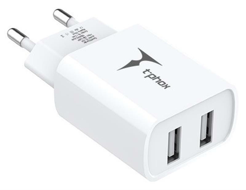 Сетевое зарядное устройство T-phox TC-224 Dual USB White (TC-224 (W))