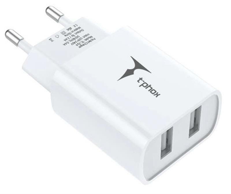 Сетевое зарядное устройство T-phox TC-224 Dual USB White (TC-224 (W))