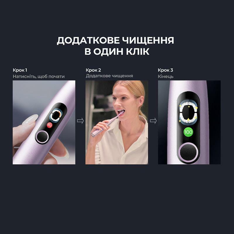 Розумна зубна електрощітка Oclean X Pro Digital Electric Toothbrush Purple (6970810553475)