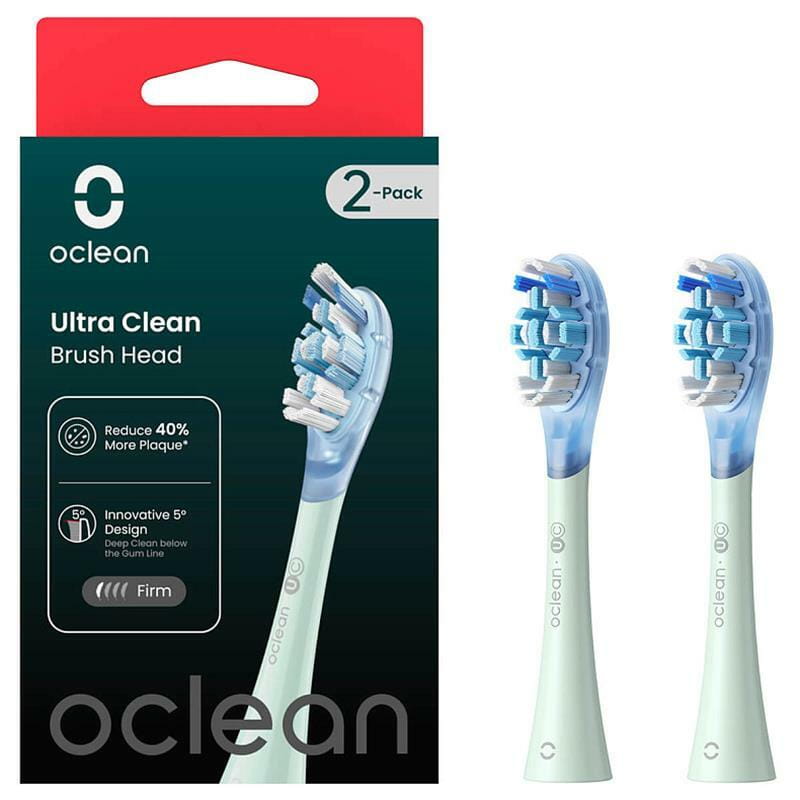 Насадка для зубної електрощітки Oclean UC01 G02 Ultra Clean Brush Head Green (2 шт) (6970810553512)