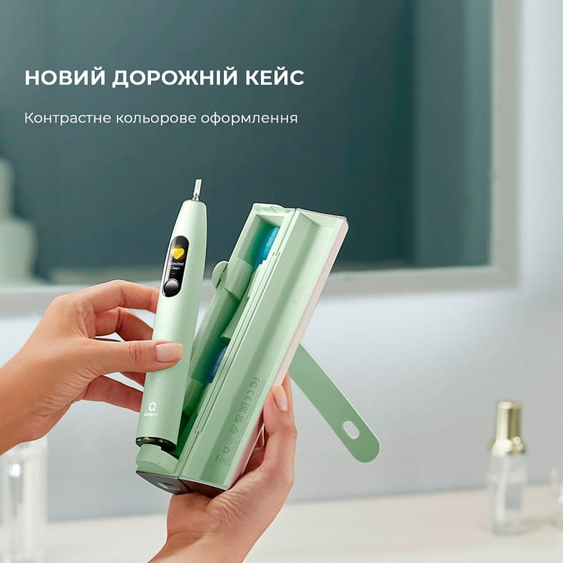 Розумна зубна електрощітка Oclean X Ultra Set Green (OLED) (6970810553505)