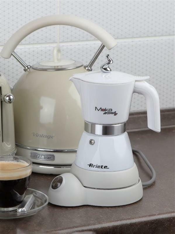 Гейзерна кавоварка Ariete 1358A Moka Aroma Electric White