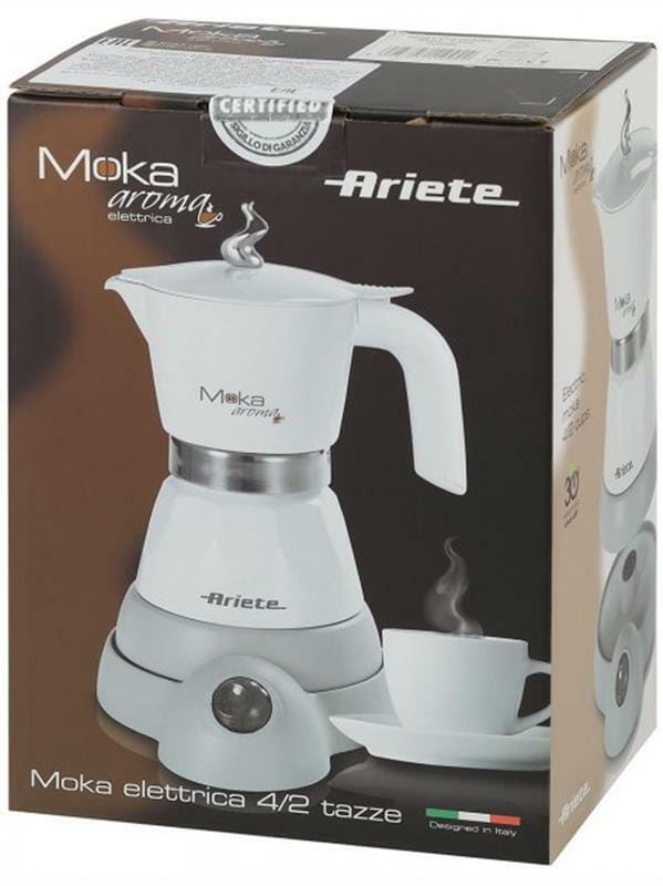 Гейзерна кавоварка Ariete 1358A Moka Aroma Electric White