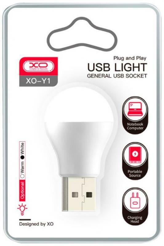 Світлодіодна лампа XO Y1 USB White (1283126558542)